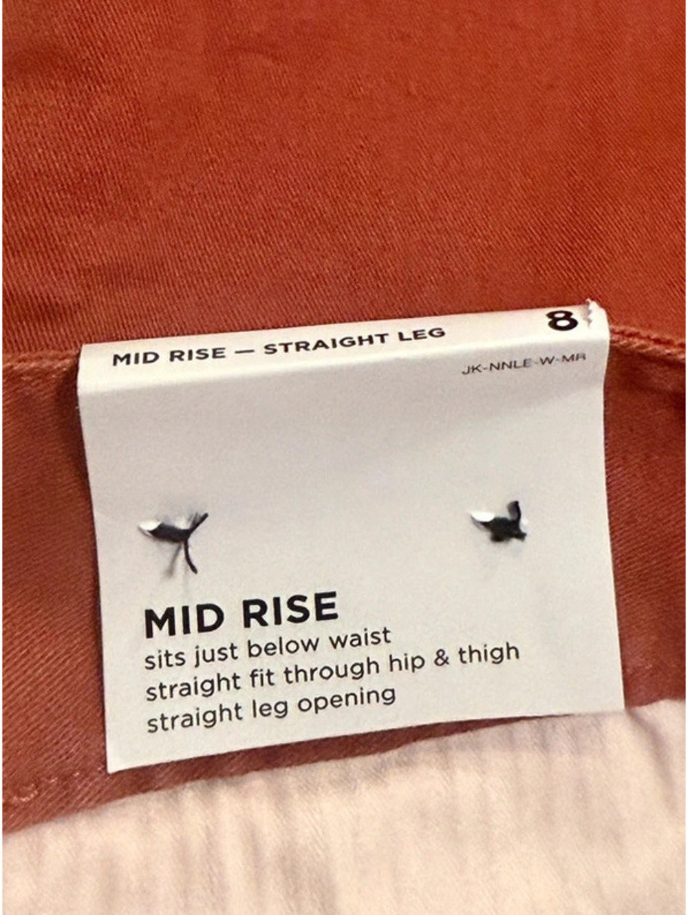Lands’ End NWT Mid Rise Straight Leg Pants Rust Size 8 Chino Career - Picture 5 of 6